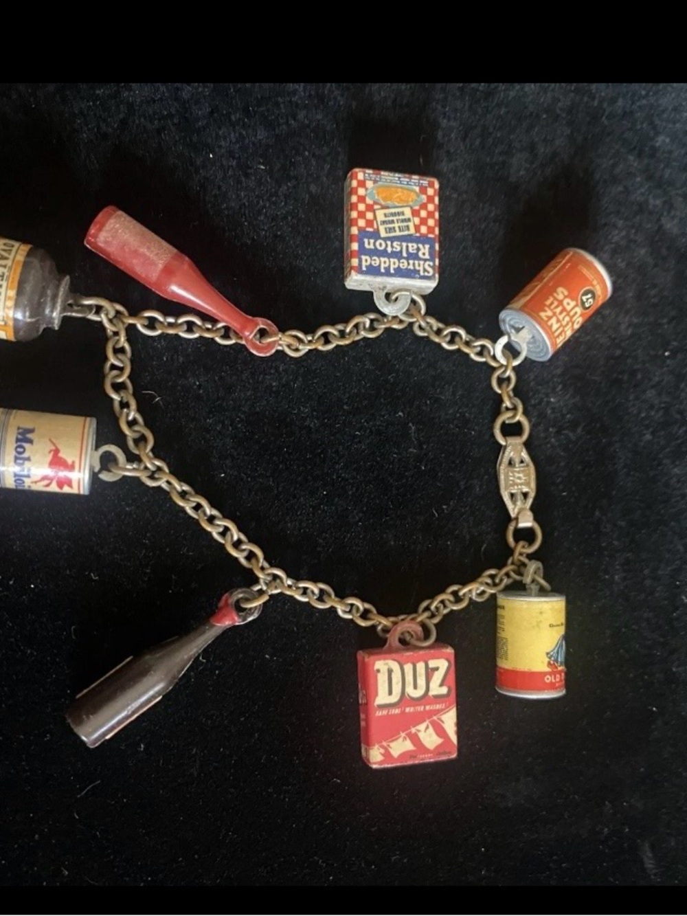Vintage Charms Bracelet Advertising  Food Drink ~ Duz/Heinz/ & More